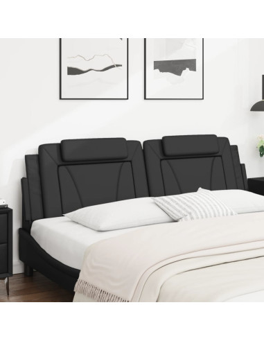 Cuscino Testiera Nero 183 cm in Similpelle