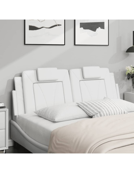 Cuscino Testiera Bianco 152 cm in Similpelle