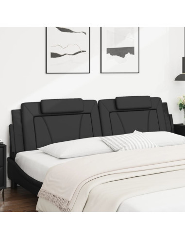 Cuscino Testiera Nero 193 cm in Similpelle