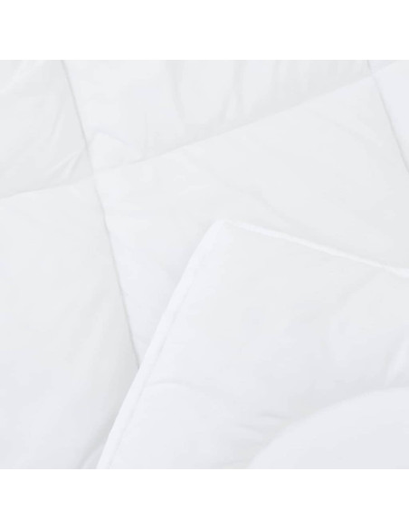 Set Coperta Invernale 2 pcs Bianco 155 x 220 cm Microfibra