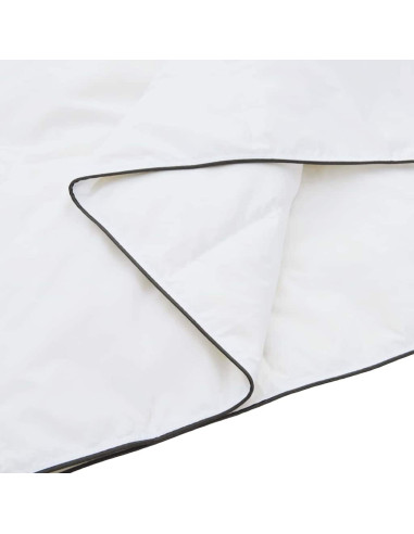 Duvet Invernale con cuscino 3 pcs Bianco Piuma d'anatra