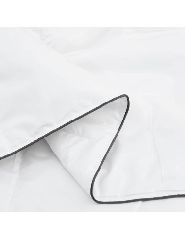 Duvet Invernale con cuscino 3 pcs Bianco Piuma d'anatra