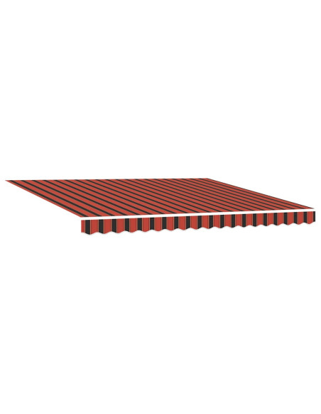 Tenda Retrattile Rigato Arancione e Marrone 400 × 300 cm Tessuto