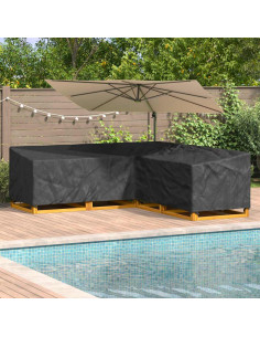 Copertura per mobili Nero 255 x 255 x 80 cm Tessuto Oxford 420D 2