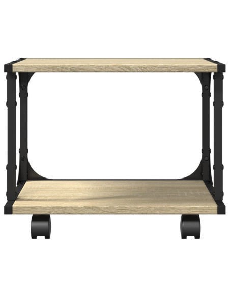 Supporto Stampante 2 Piani Rovere Sonoma 41x28x33,5 Multistrato