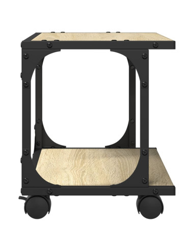 Supporto Stampante 2 Piani Rovere Sonoma 41x28x33,5 Multistrato