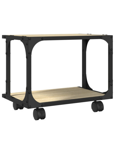 Supporto Stampante 2 Piani Rovere Sonoma 41x28x33,5 Multistrato