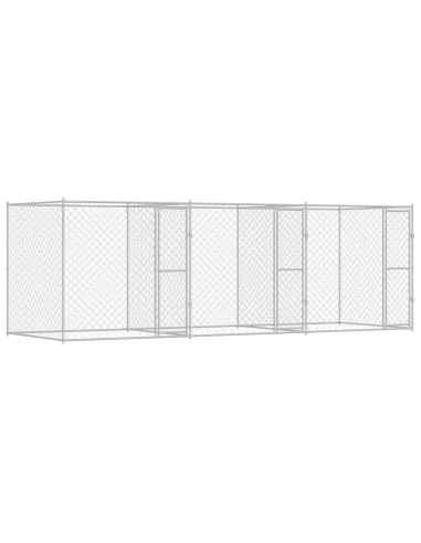 Gabbia per cani Argento 600 x 200 x 200 cm Acciaio zincato