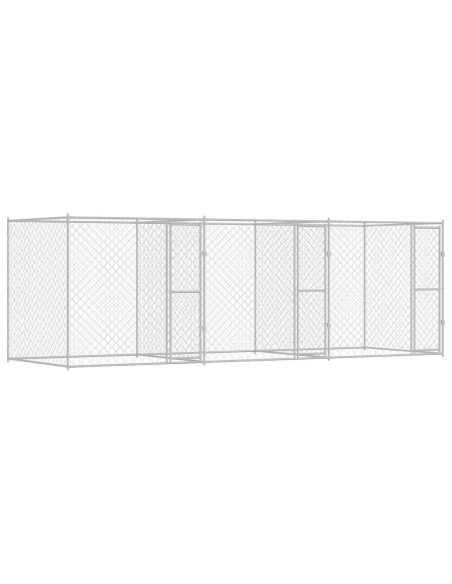 Gabbia per cani Argento 600 x 200 x 200 cm Acciaio zincato