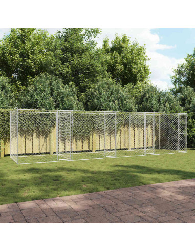 Gabbia per cani Argento 800 x 200 x 200 cm Acciaio zincato
