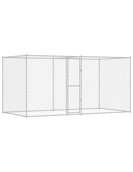 Gabbia per cani Argento 400 x 200 x 200 cm Acciaio zincato