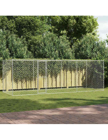 Gabbia per cani Argento 600 x 200 x 200 cm Acciaio zincato