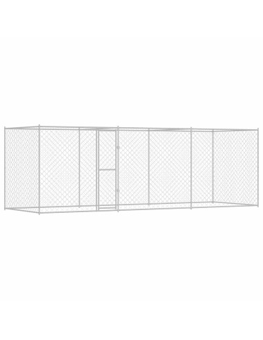 Gabbia per cani Argento 600 x 200 x 200 cm Acciaio zincato