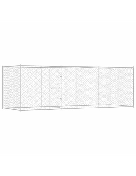 Gabbia per cani Argento 600 x 200 x 256 cm Acciaio zincato