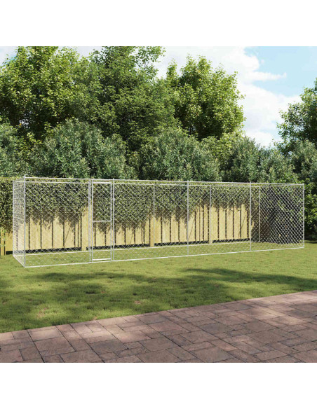Gabbia per cani Argento 800 x 200 x 256 cm Acciaio zincato