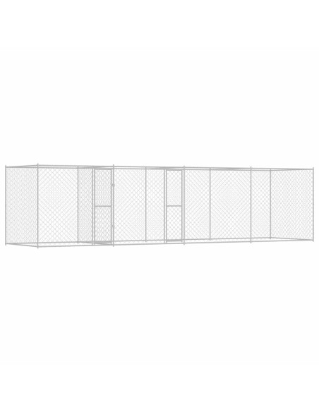 Gabbia per cani Argento 600 x 200 x 200 cm Acciaio zincato