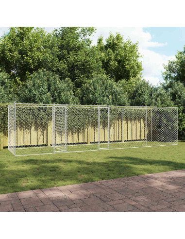 Gabbia per cani Argento 800 x 200 x 200 cm Acciaio zincato