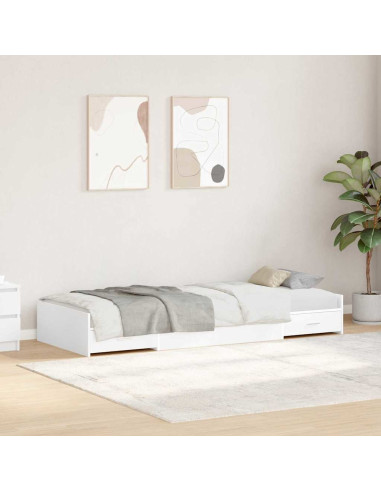 Struttura del letto Bianco 100 x 200 cm Legno multistrato