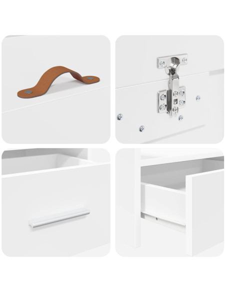 Struttura letto con contenitore Bianco 90 x 200 cm Legno multistrato