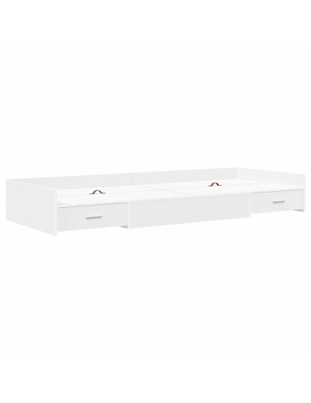 Struttura letto con contenitore Bianco 90 x 200 cm Legno multistrato