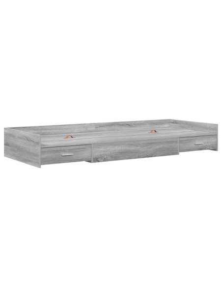 Struttura letto con contenitore Grigio Sonoma 80 x 200 cm