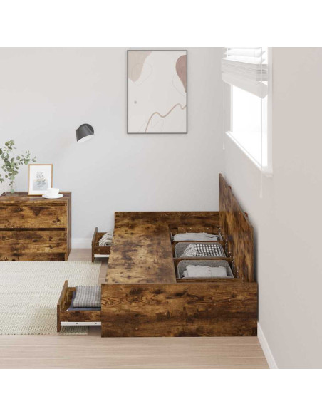 Struttura letto con contenitore Legno vecchio 80 x 200 cm