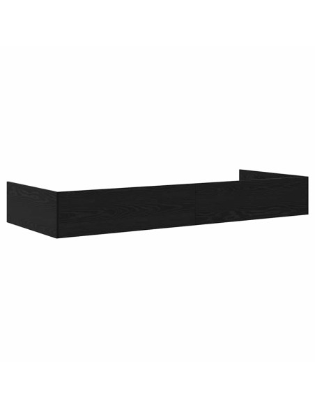 Struttura letto con contenitore con testiera Rovere Nero 75 x 190 cm