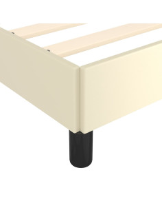 Giroletto con Testiera Crema 160x200 cm in Similpelle 2