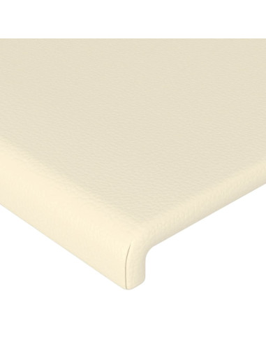 Giroletto con Testiera Crema 160x200 cm in Similpelle