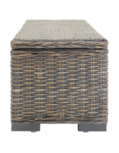 Portaoggetti Grigio 110cm Rattan Kubu Naturale e Massello Mogano 2