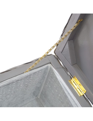 Portaoggetti Grigio 110cm Rattan Kubu Naturale e Massello Mogano