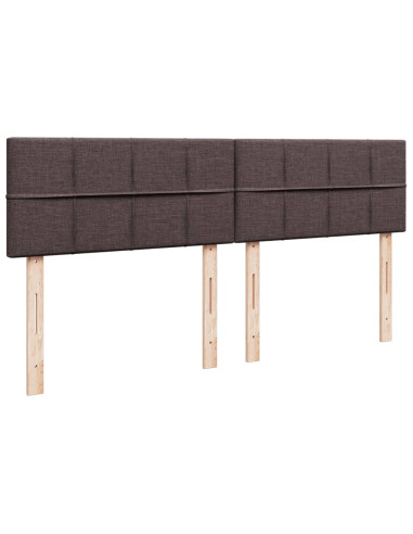 Giroletto a Molle con Materasso Marrone Scuro 180x200cm Tessuto