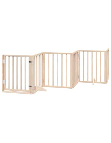 Cancello per Cani Porta Pieghevole 15 Pannelli 750 cm in Pioppo