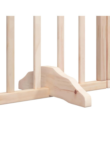 Cancello per Cani Porta Pieghevole 12 Pannelli 960 cm in Pioppo