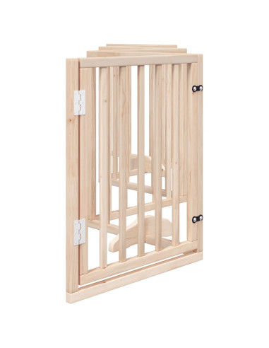 Cancello per Cani Pieghevole 6 Pannelli 300 cm Legno di Pioppo