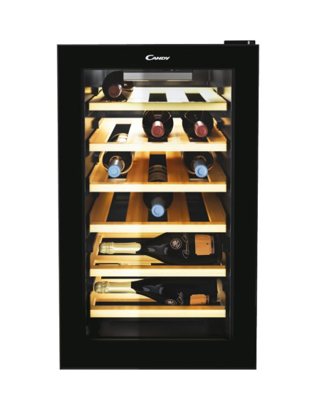 Candy DiVino CWCEL 210/N Cantinetta vino con compressore Libera installazione Nero 21 bottiglia/bottiglie