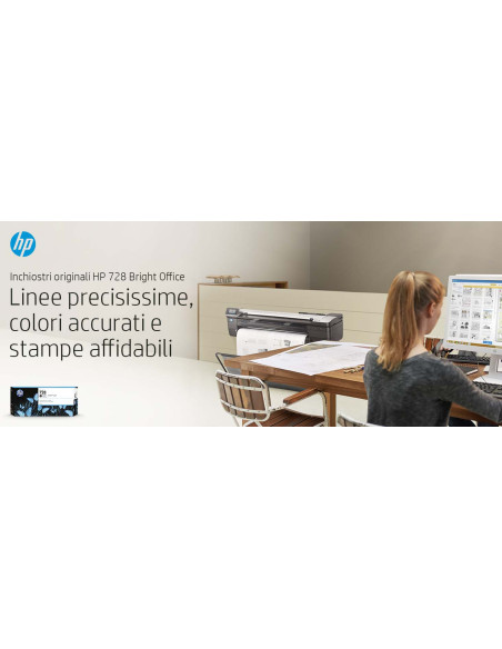 HP Cartuccia inchiostro magenta DesignJet 728, 130 ml