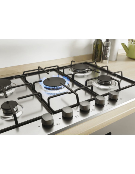 Candy Timeless CHW7X Acciaio inox Da incasso Gas 5 Fornello(i)