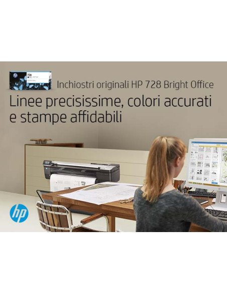 HP Cartuccia inchiostro magenta DesignJet 728, 130 ml