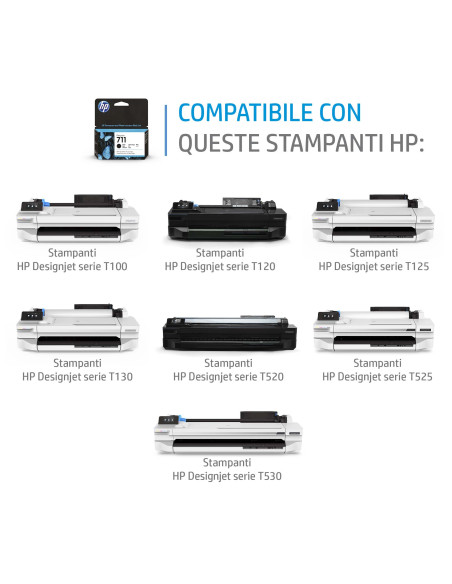 HP Cartuccia inchiostro nero DesignJet 711, 80 ml
