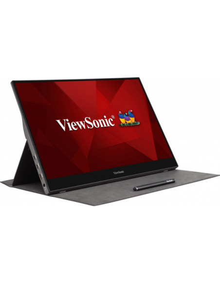 Viewsonic TD1655 Monitor PC 39,6 cm (15.6") 1920 x 1080 Pixel Full HD LED Touch screen Multi utente Nero, Argento