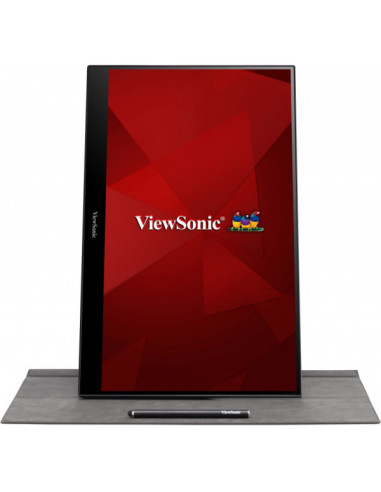 Viewsonic TD1655 Monitor PC 39,6 cm (15.6") 1920 x 1080 Pixel Full HD LED Touch screen Multi utente Nero, Argento