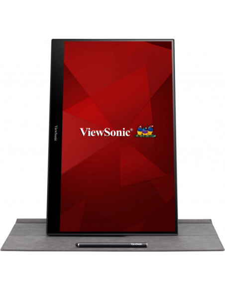 Viewsonic TD1655 Monitor PC 39,6 cm (15.6") 1920 x 1080 Pixel Full HD LED Touch screen Multi utente Nero, Argento