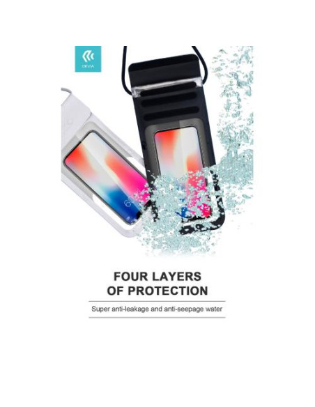 DEVIA CUSTODIA IMPERMEABILE 30 METRI PER SMARTPHONE FINO A 6,9 POLLICI SILVER