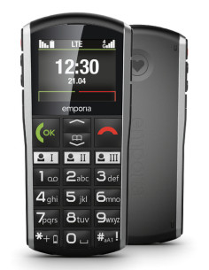 Emporia SIMPLICITY-LTE 5,08 cm (2") 90 g Nero, Argento Telefono di livello base 2