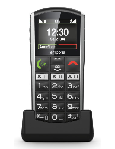 Emporia SIMPLICITY-LTE 5,08 cm (2") 90 g Nero, Argento Telefono di livello base