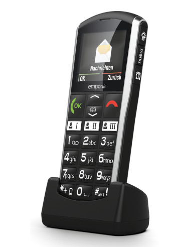 Emporia SIMPLICITY-LTE 5,08 cm (2") 90 g Nero, Argento Telefono di livello base