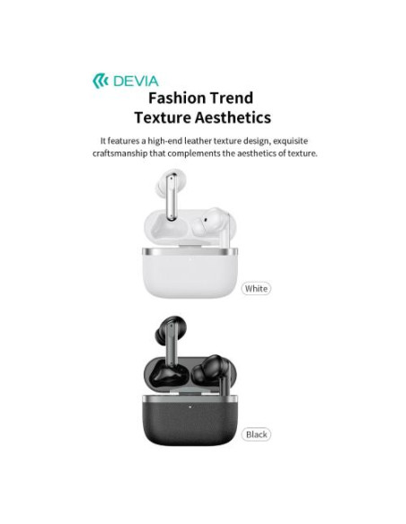 DEVIA AURICOLARI CARICA WIRELESS ANC TWS ULTRA1 CON ANNULLAMENTO RUMORE ESTERNO NERI