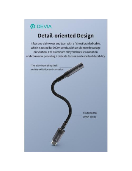 DEVIA ADATTATORE AUDIO IPURE DA TIPO-C A PRESA JACK 3,5MM
