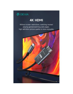 DEVIA ADATTATORE DA TIPO-C AD HDMI PER TRASMISSIONE DA SMARTPHONE A MONITOR